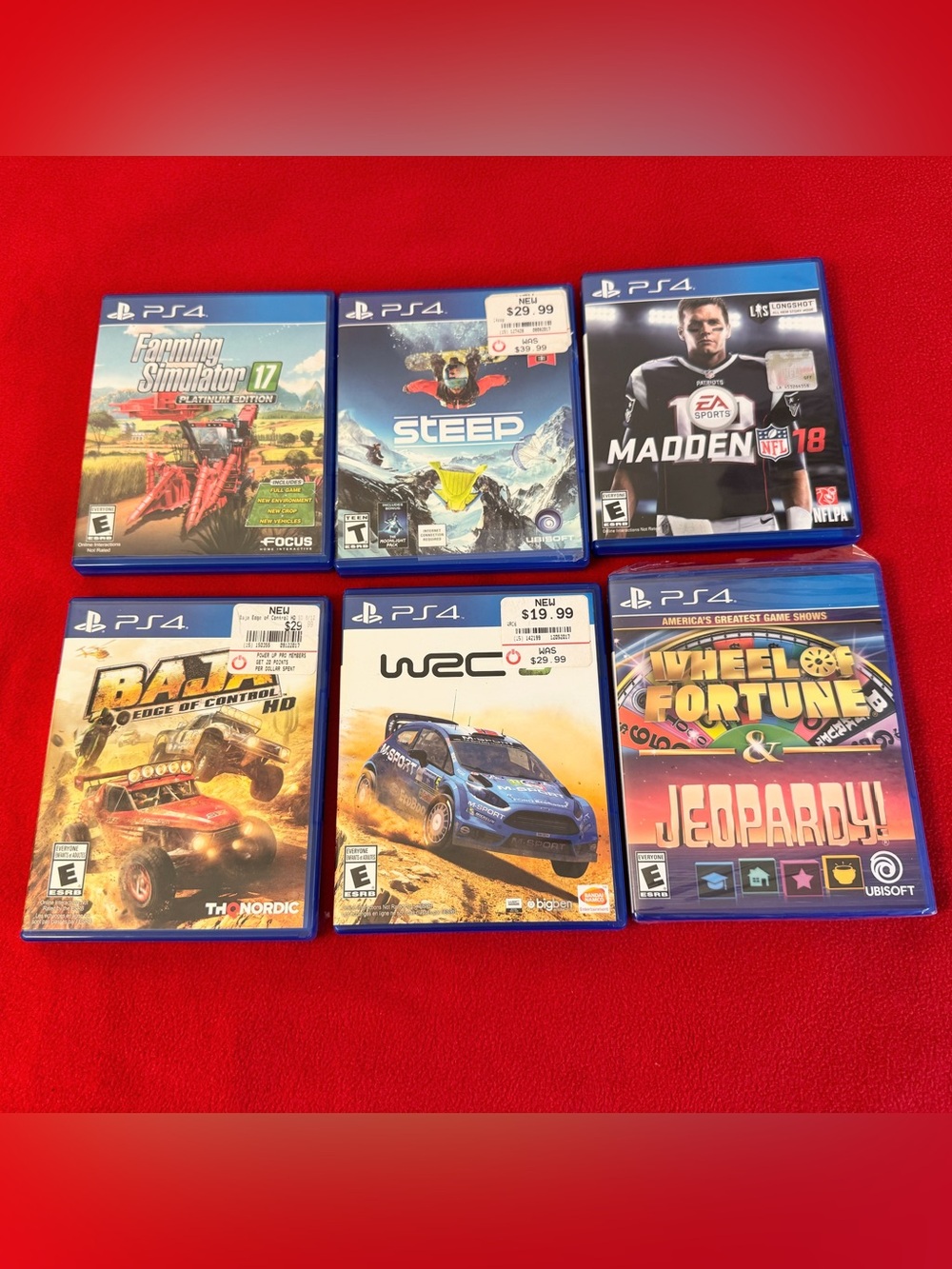 lot of 6 ps4 games- Tested